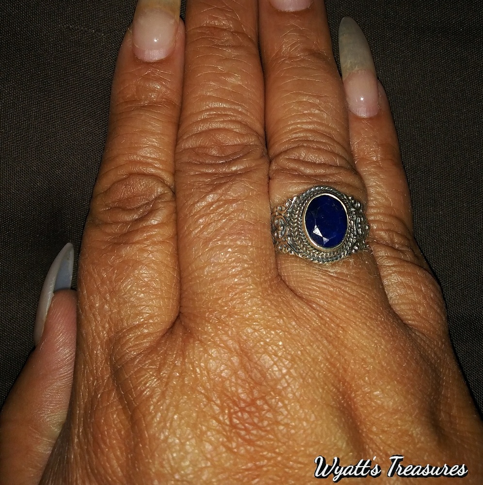 Sterling silver blue topaz